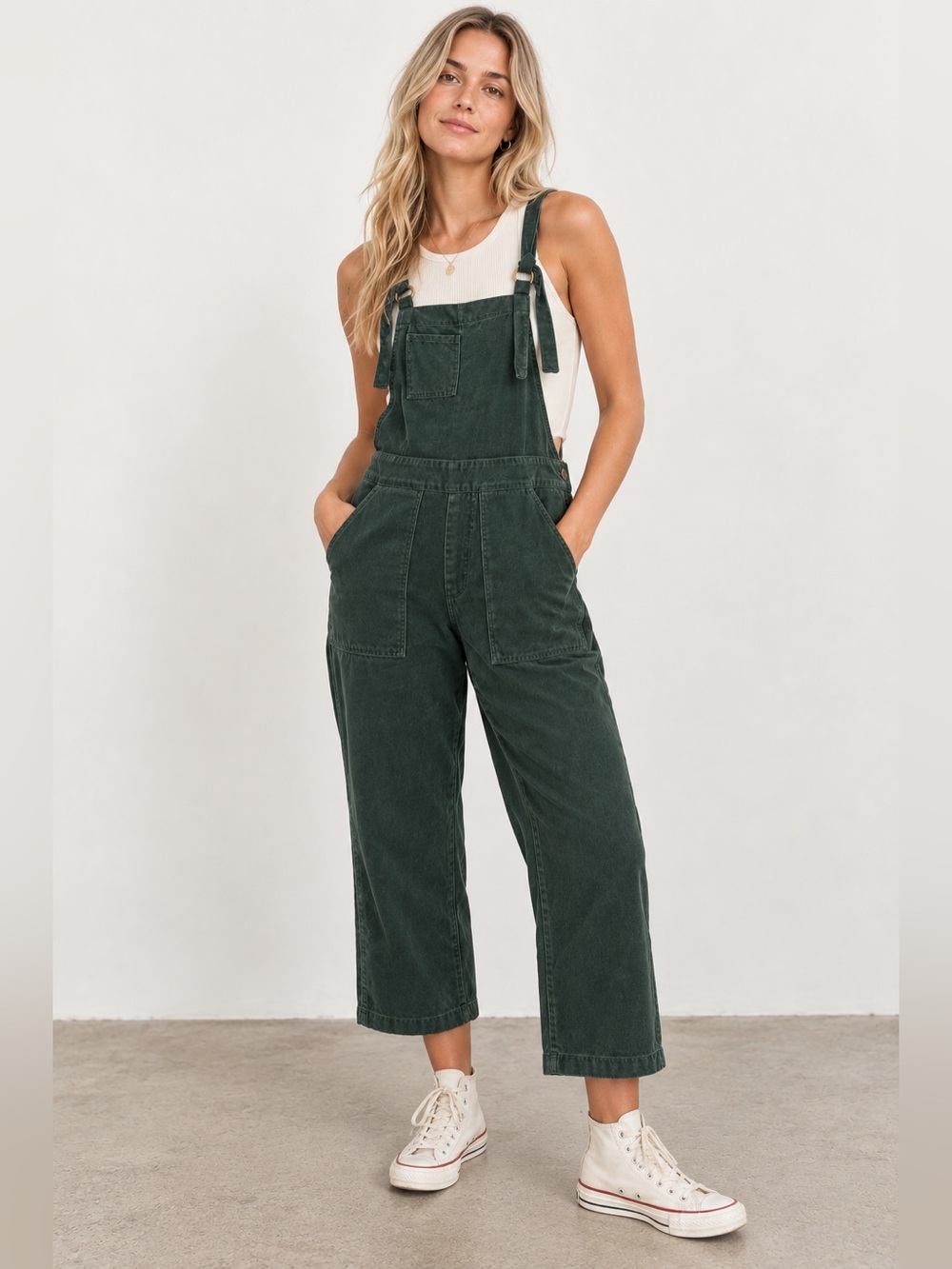 cameo clothing green denim overalls medium